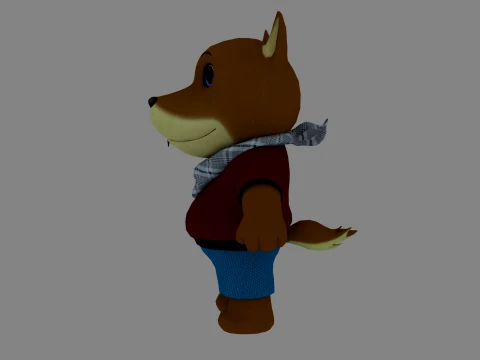 Cartoon dog 3D Model