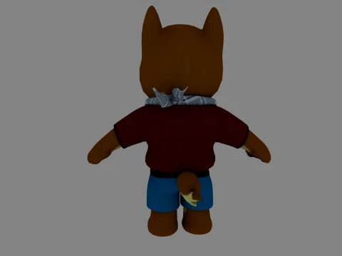 Cartoon dog 3D Model