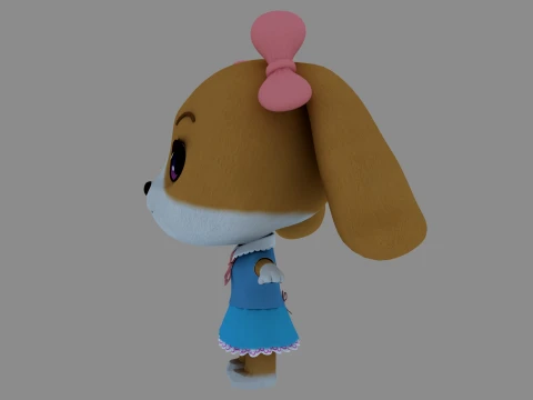 Cartoon dog 3D Model