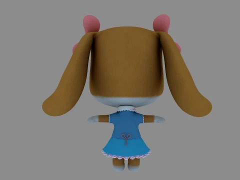 Cartoon dog 3D Model