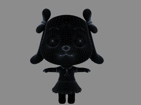 Cartoon dog 3D Model