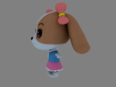 Cartoon dog 3D Model