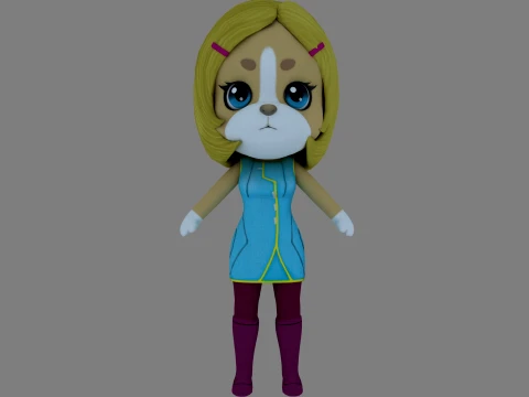 Cartoon dog 3D Model