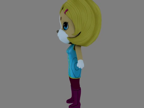 Cartoon dog 3D Model