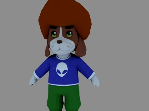 Cartoon dog 3D Model