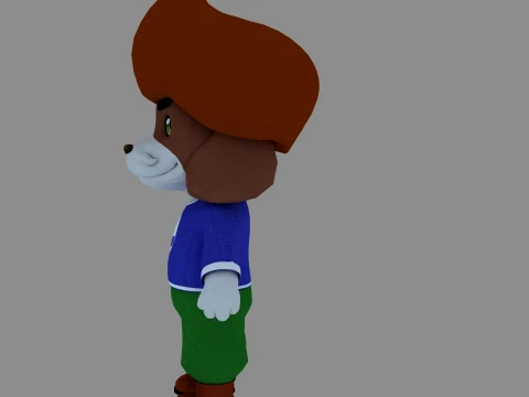 Cartoon dog 3D Model