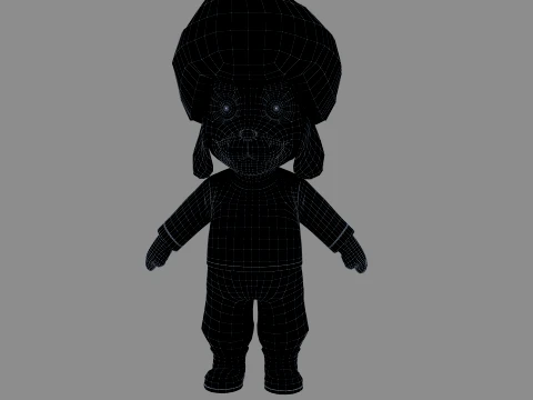 Cartoon dog 3D Model