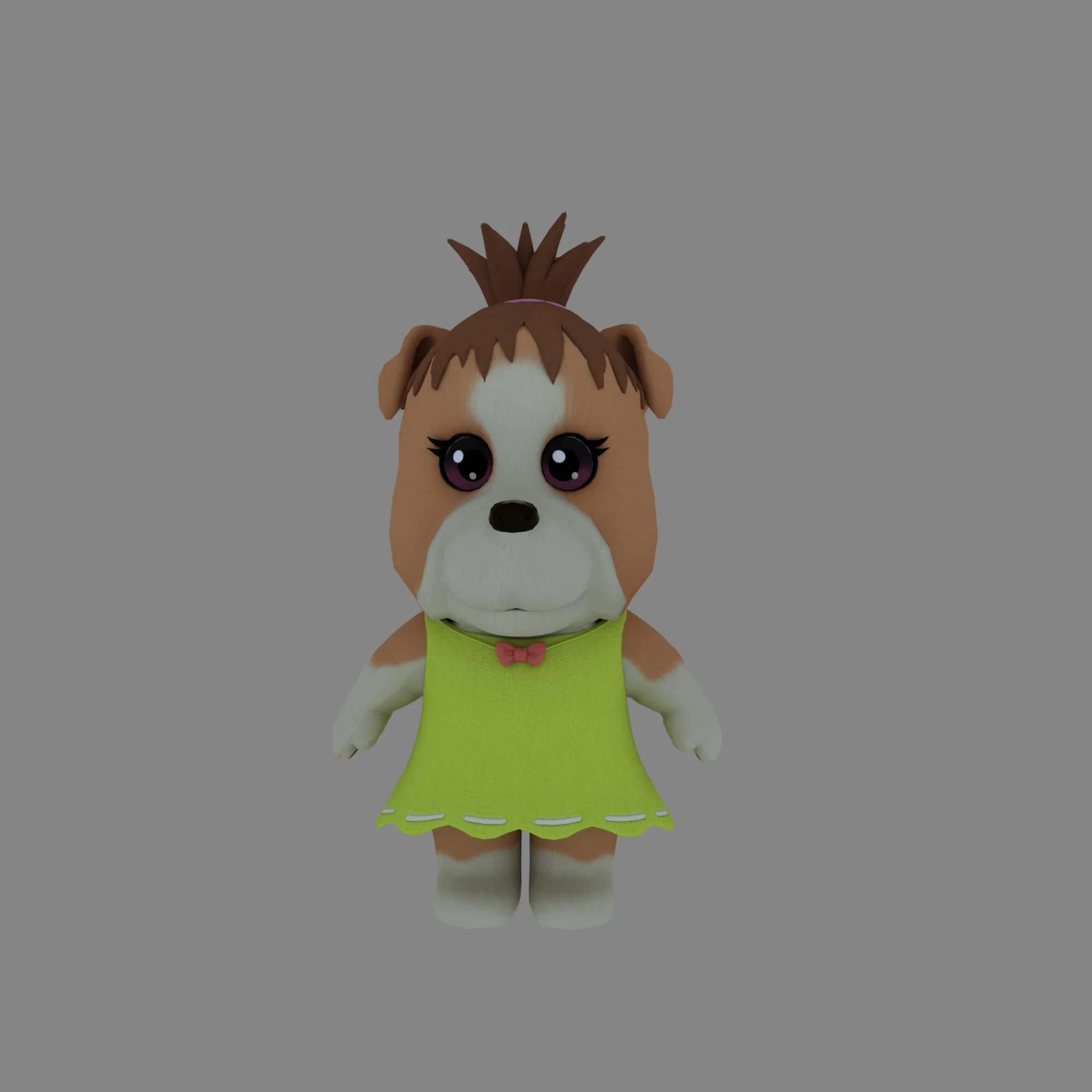 Cartoon dog 3D Model .c4d .max .obj .3ds .fbx .stl .blend 