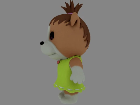 Cartoon dog 3D Model