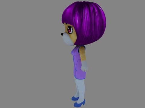 Cartoon dog 3D Model