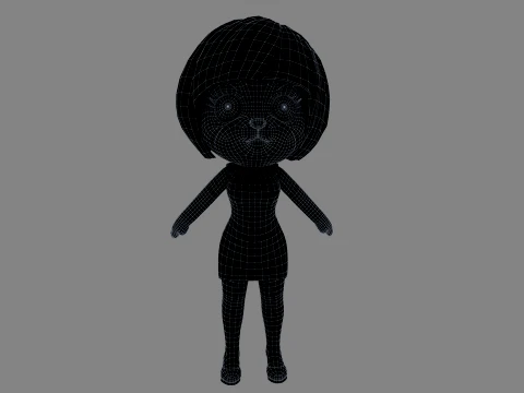 Cartoon dog 3D Model