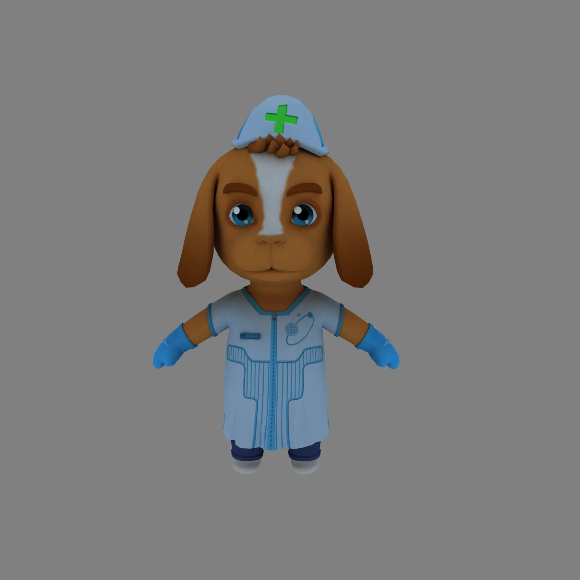 Cartoon dog 3D Model .c4d .max .obj .3ds .fbx .stl .blend 