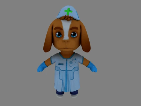 Cartoon dog 3D Model
