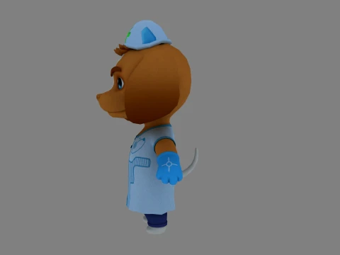 Cartoon dog 3D Model