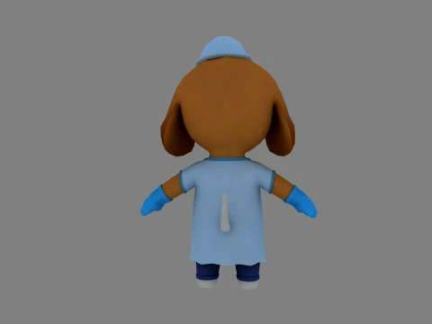 Cartoon dog 3D Model