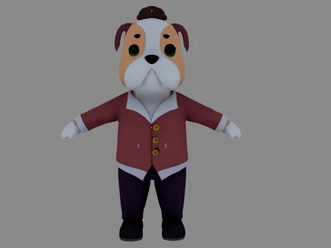 Cartoon dog 3D Model