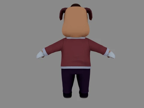 Cartoon dog 3D Model