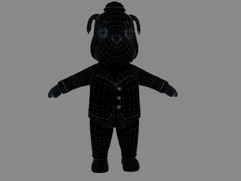 Cartoon dog 3D Model