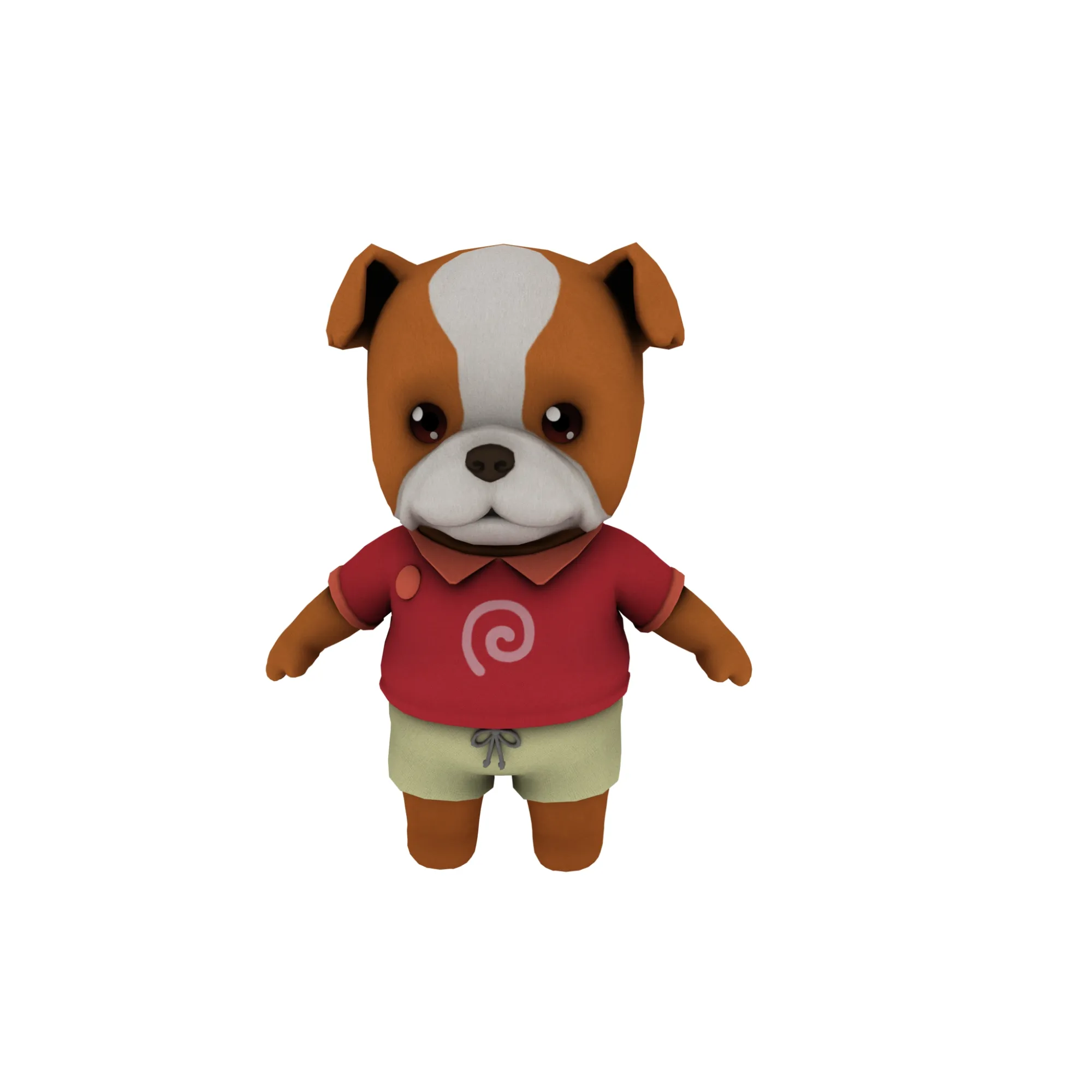 Cartoon dog 3D Model .c4d .max .obj .3ds .fbx .stl .blend