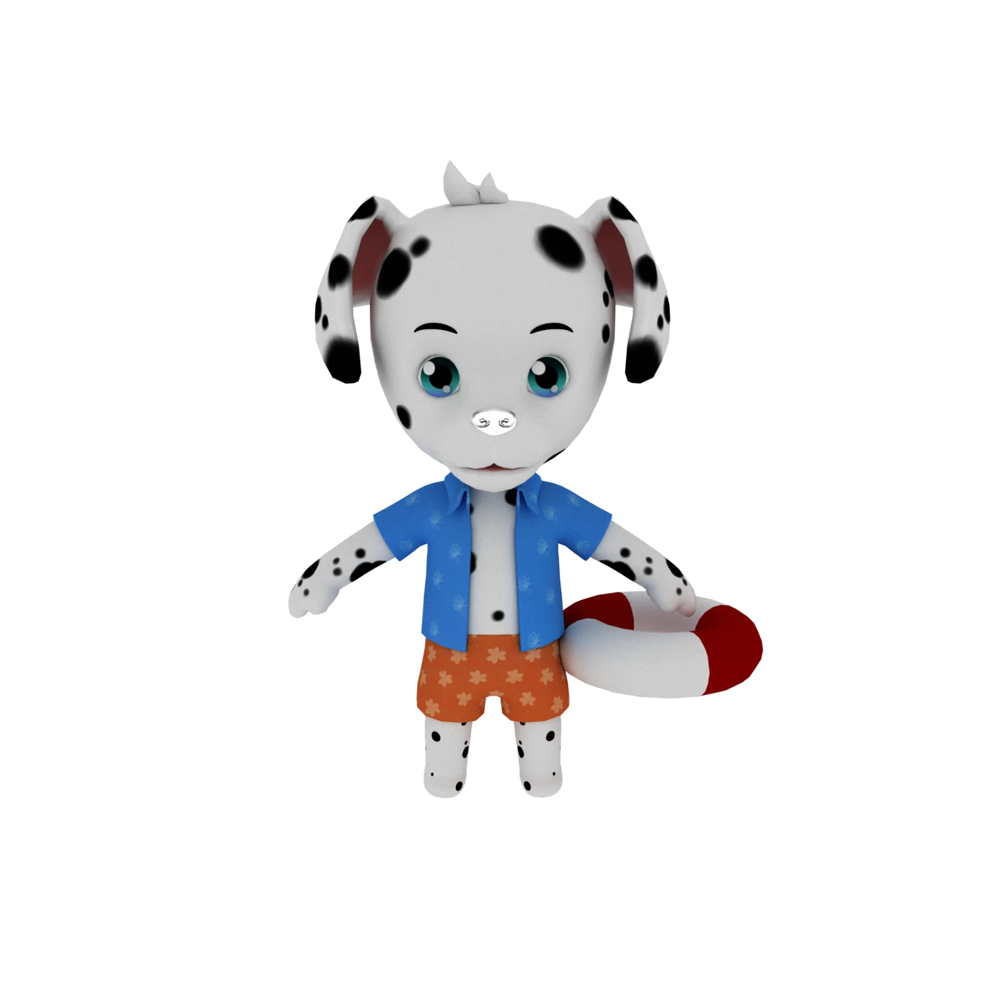 Cartoon dog 3D Model .c4d .max .obj .3ds .fbx .stl .blend 