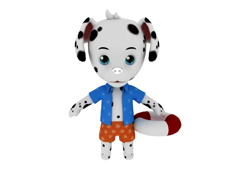 Cartoon dog 3D Model