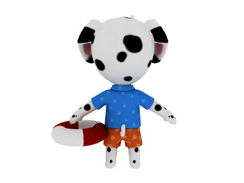 Cartoon dog 3D Model