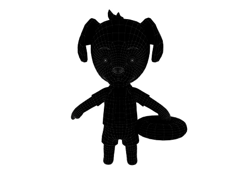 Cartoon dog 3D Model