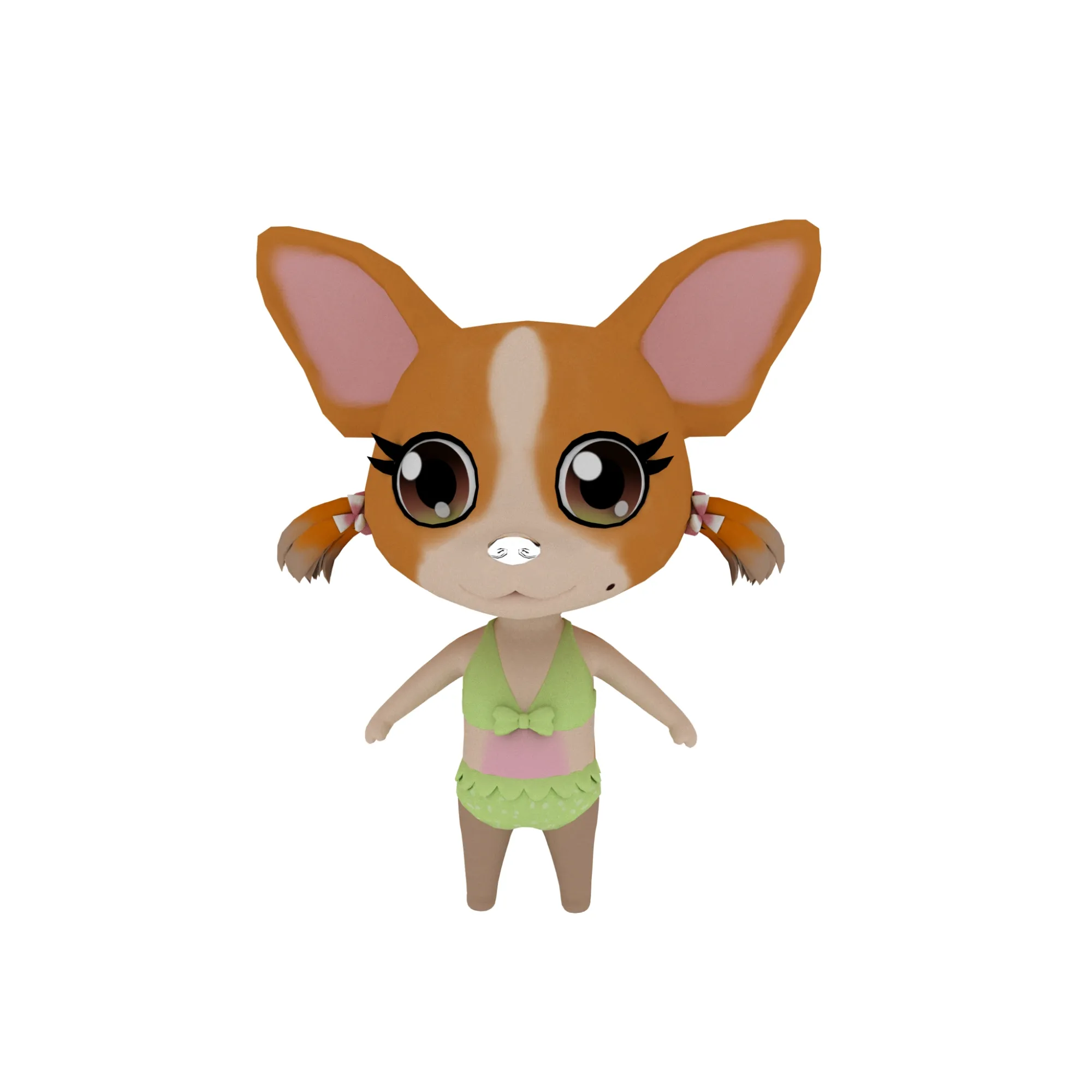 Cartoon dog 3D Model .c4d .max .obj .3ds .fbx .stl .blend