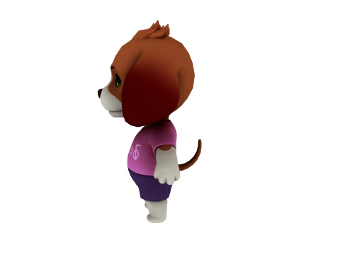 Cartoon dog 3D Model