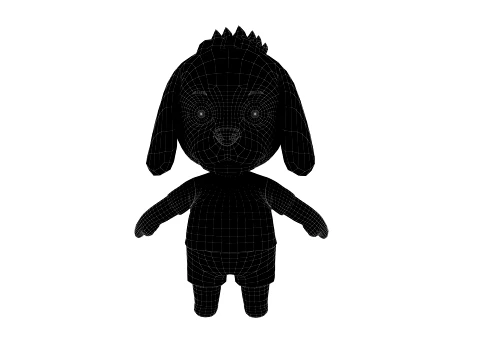 Cartoon dog 3D Model