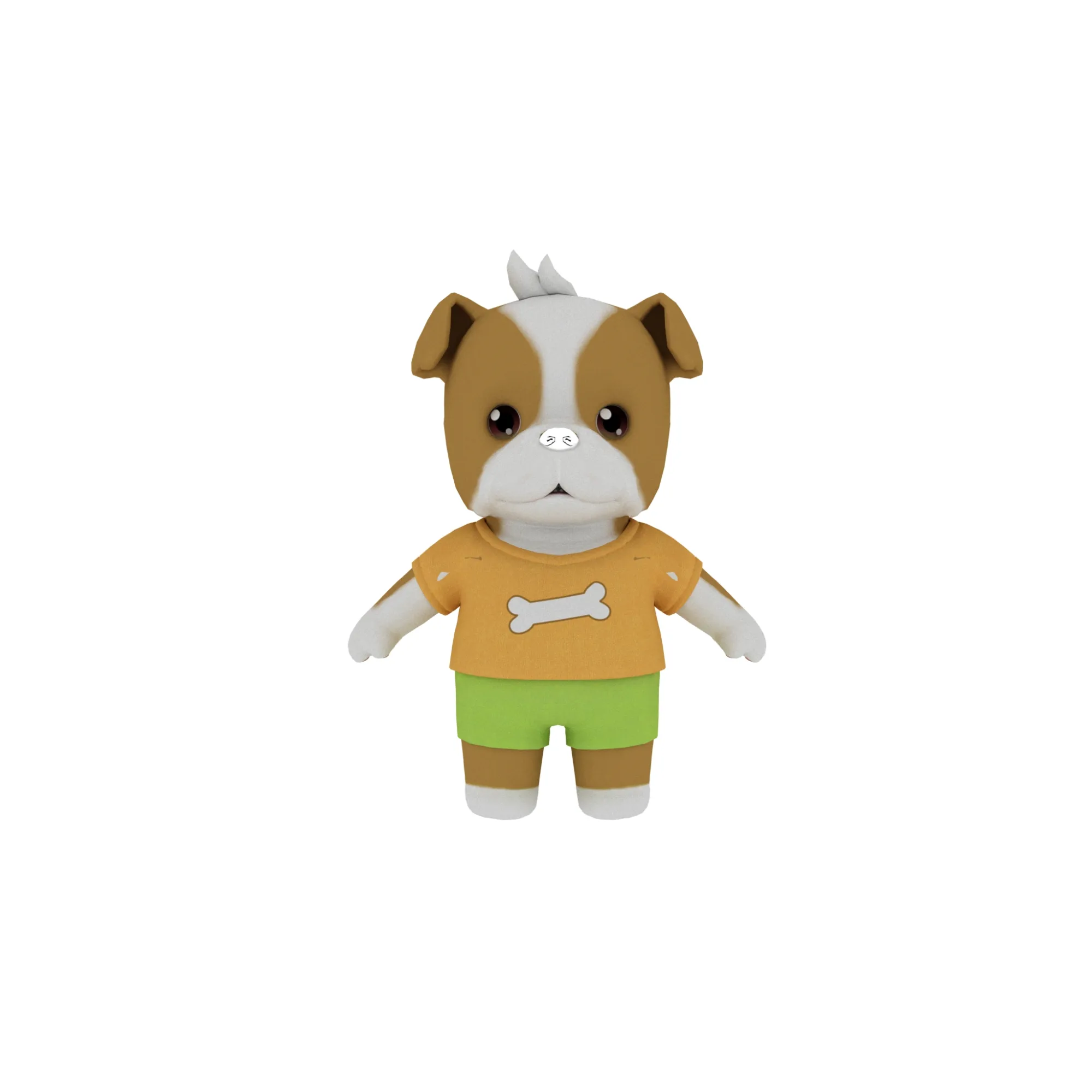 Cartoon dog 3D Model .c4d .max .obj .3ds .fbx .stl .blend 
