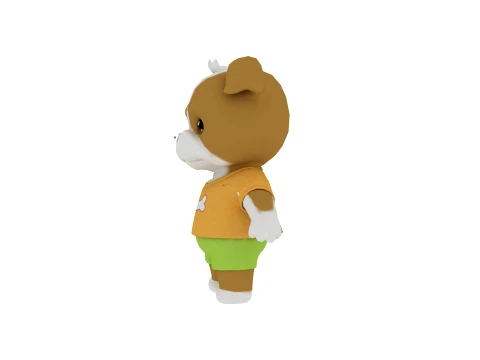 Cartoon dog 3D Model