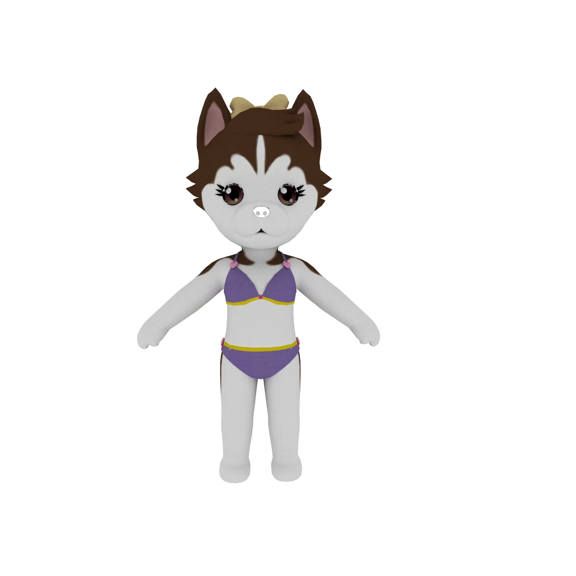 Cartoon dog 3D Model .c4d .max .obj .3ds .fbx .stl .blend 