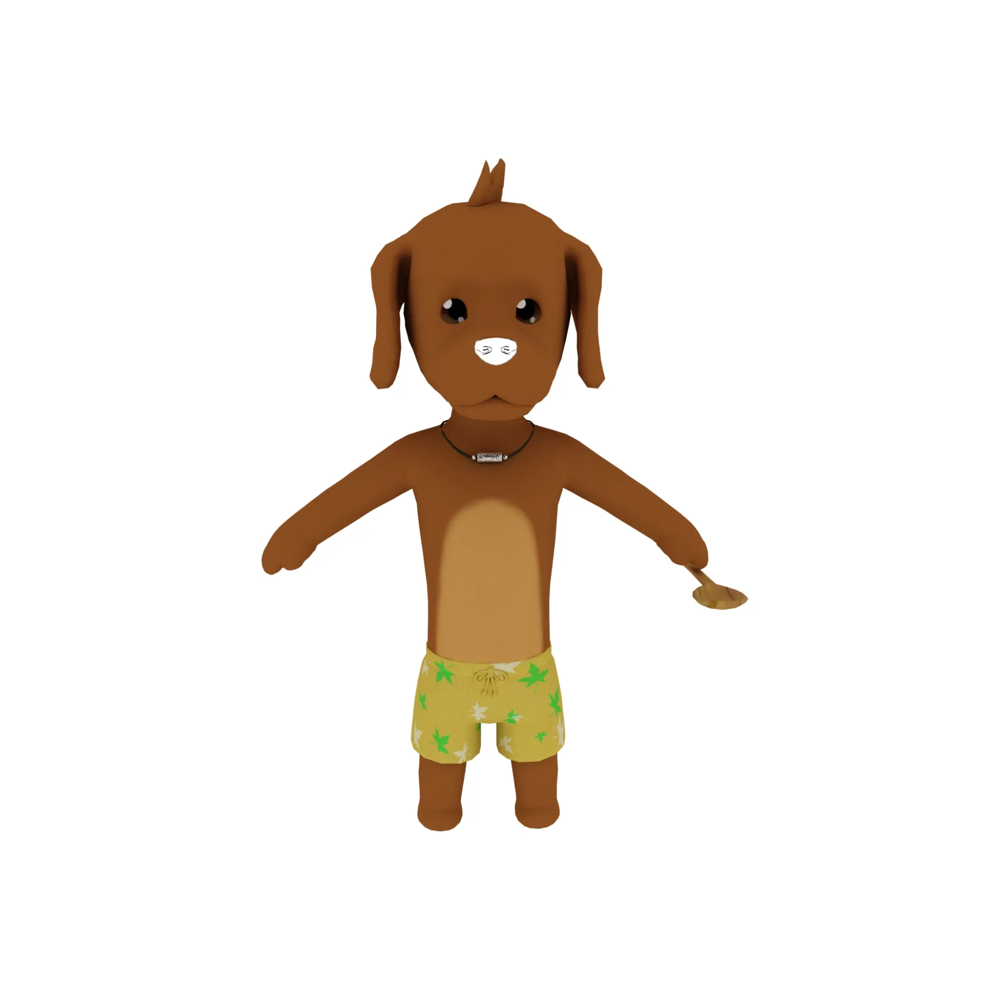 Cartoon dog 3D Model .c4d .max .obj .3ds .fbx .stl .blend 