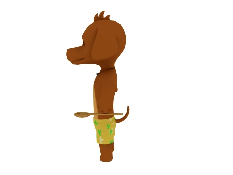 Cartoon dog 3D Model