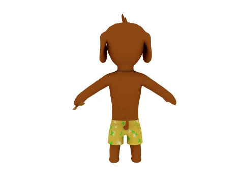 Cartoon dog 3D Model