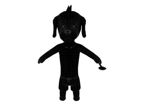 Cartoon dog 3D Model