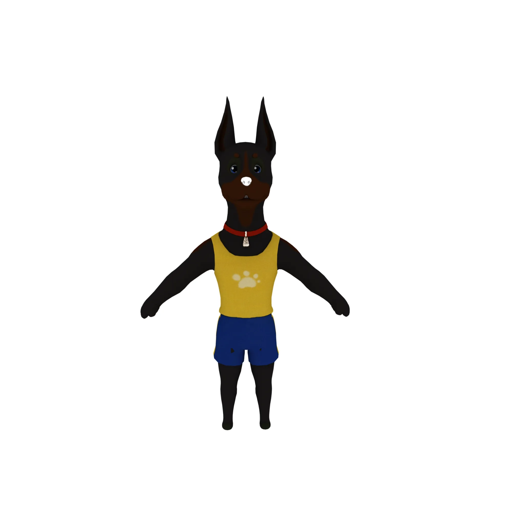 Cartoon dog 3D Model .c4d .max .obj .3ds .fbx .stl .blend 
