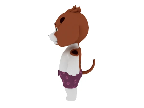 Cartoon dog 3D Model
