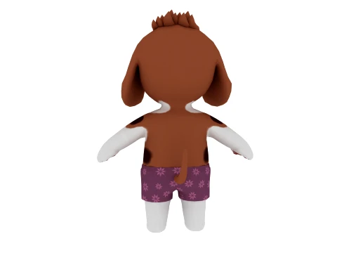 Cartoon dog 3D Model