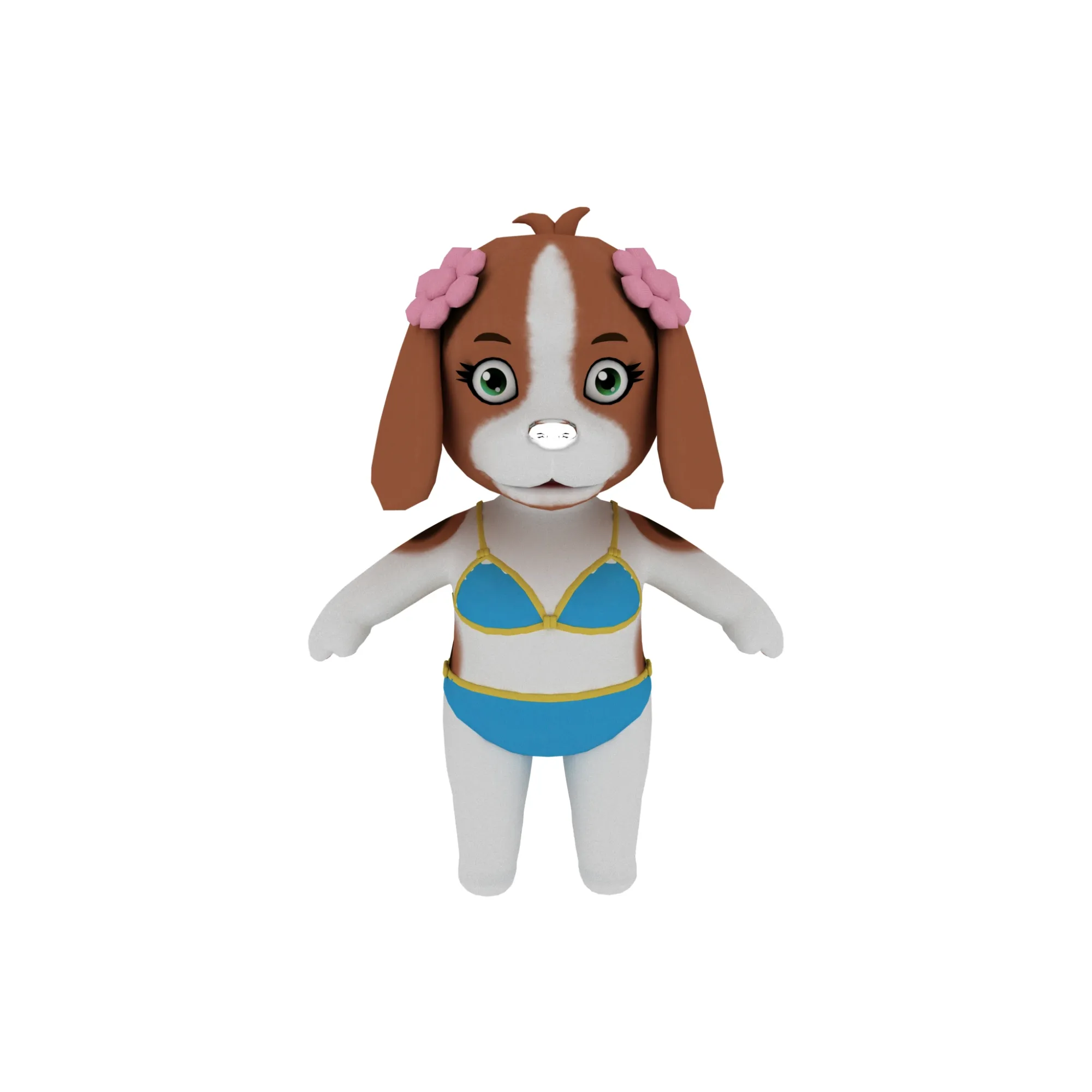 Cartoon dog 3D Model .c4d .max .obj .3ds .fbx .stl .blend 