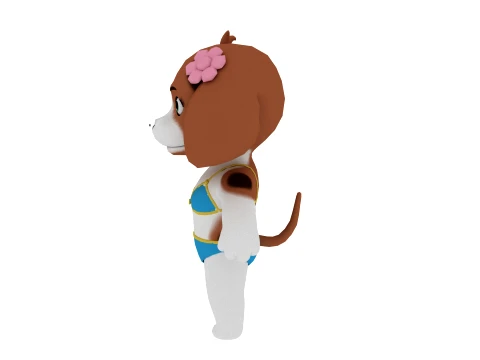 Cartoon dog 3D Model