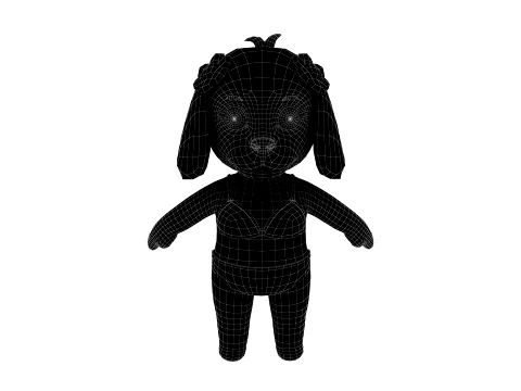 Cartoon dog 3D Model