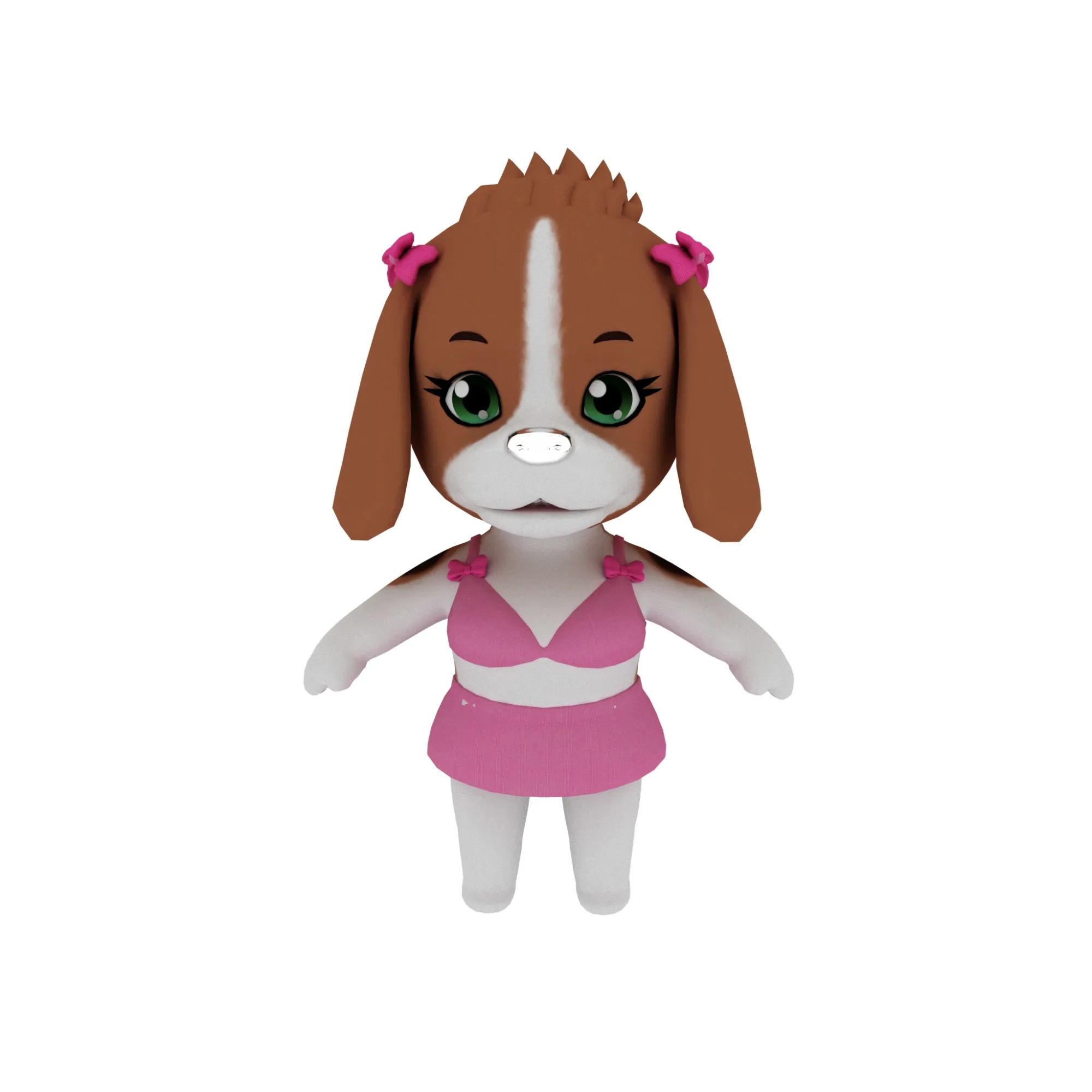 Cartoon dog 3D Model .c4d .max .obj .3ds .fbx .stl .blend 