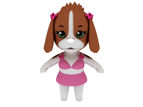 Cartoon dog 3D Model