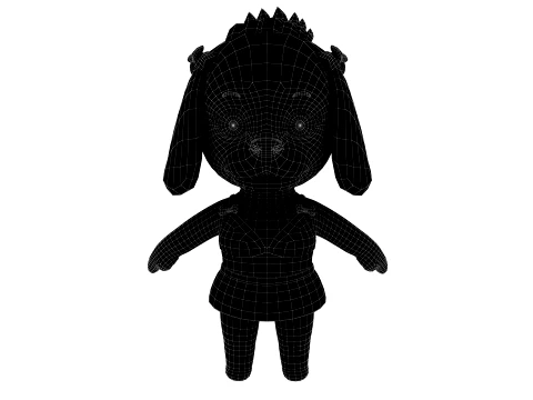 Cartoon dog 3D Model