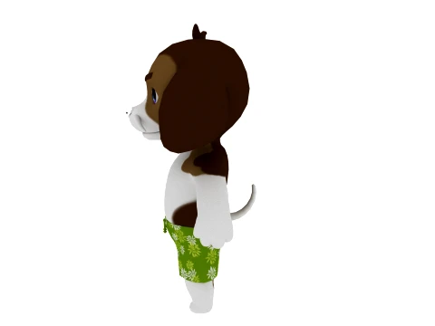 Cartoon dog 3D Model