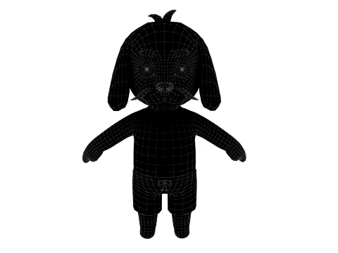 Cartoon dog 3D Model