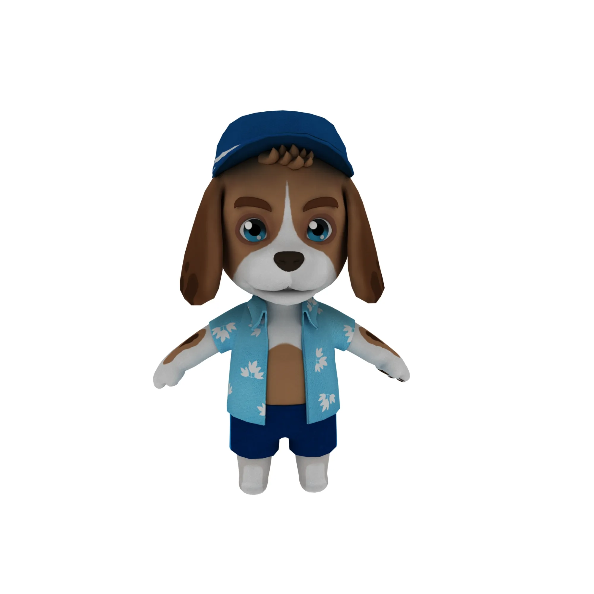 Cartoon dog 3D Model .c4d .max .obj .3ds .fbx .stl .blend 
