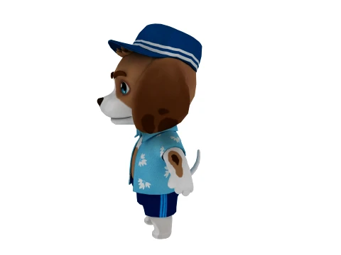 Cartoon dog 3D Model
